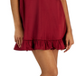 Kit & Sky Junior's Lace Trimmed V Neck Dress Pink Size X-Small