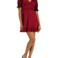 Kit & Sky Junior's Lace Trimmed V Neck Dress Pink Size Small
