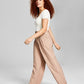 And Now This Women's High Rise Wide Leg Textured Trouser Pants Brown Size Medium