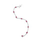 10K White Gold 4.5mm x 3mm Oval Ruby and Diamond Link Bracelet (H-I Color, SI1-SI2 Clarity)  - Size 7"
