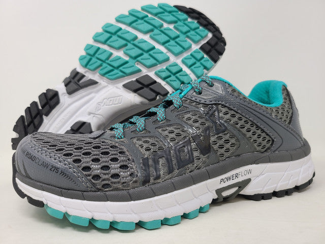 Inov 8 Women's Road Claw 275 Running Shoe Dark Grey/White/Teal Gray Size 6.5 D(W) Us