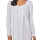 Eileen West Women's Lace Trim Cotton Jersey Nightgown White Size Large