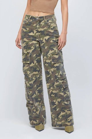 Hidden - Wide Leg Camo Jean
