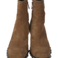 Khaite - Women's Suede Ankle Sock Boots With Studded Accents