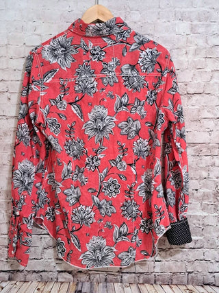 Cino - Women's Floral Long Sleeve Button Up Shirt