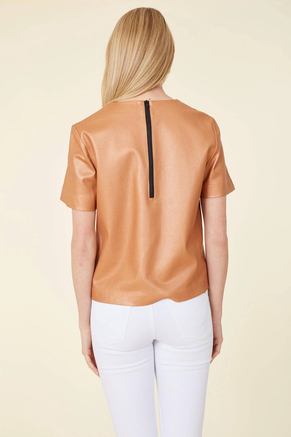 Dolce Cabo - Vegan Leather Perforated Tshirt