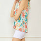 Entro - High Neck Drape Print Top