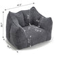 Comfortable Chenille Sofa Chairs With Highly Resilient Foam