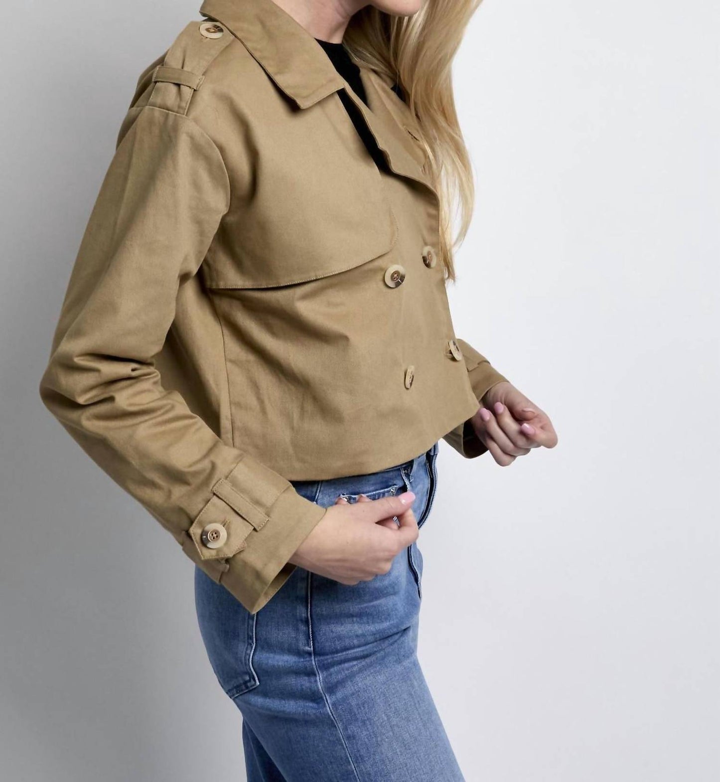 Cami Nyc - Evans Cropped Trench Coat Jacket
