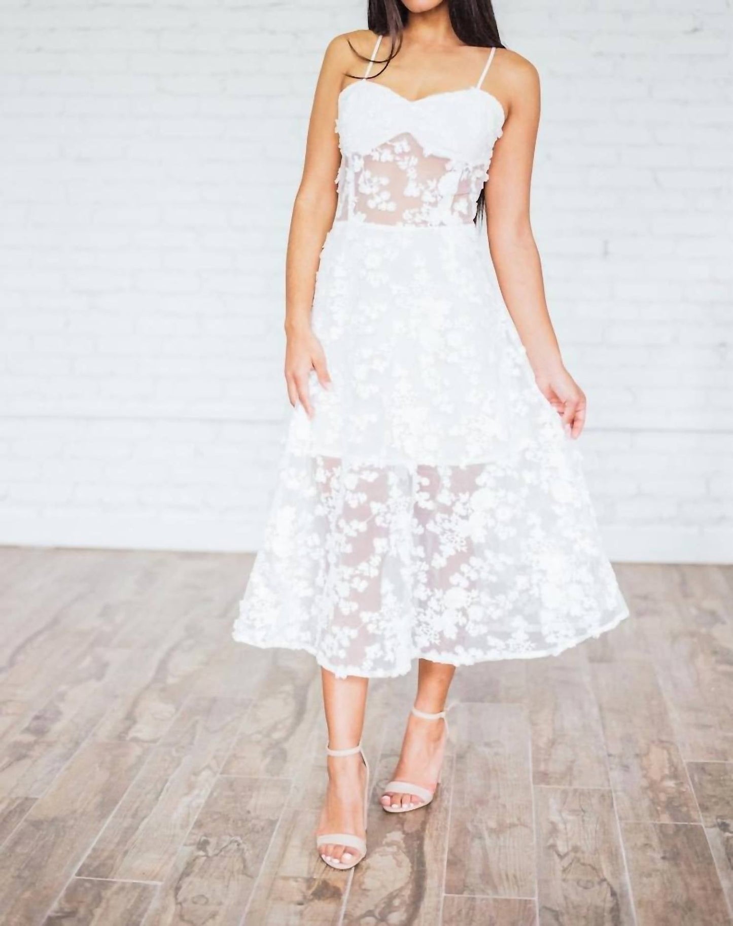 Ariti Kaziris - Lace Peek-a-boo Dress