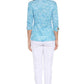 Carine - Aqua Ripples Sabrina Button Down Shirt