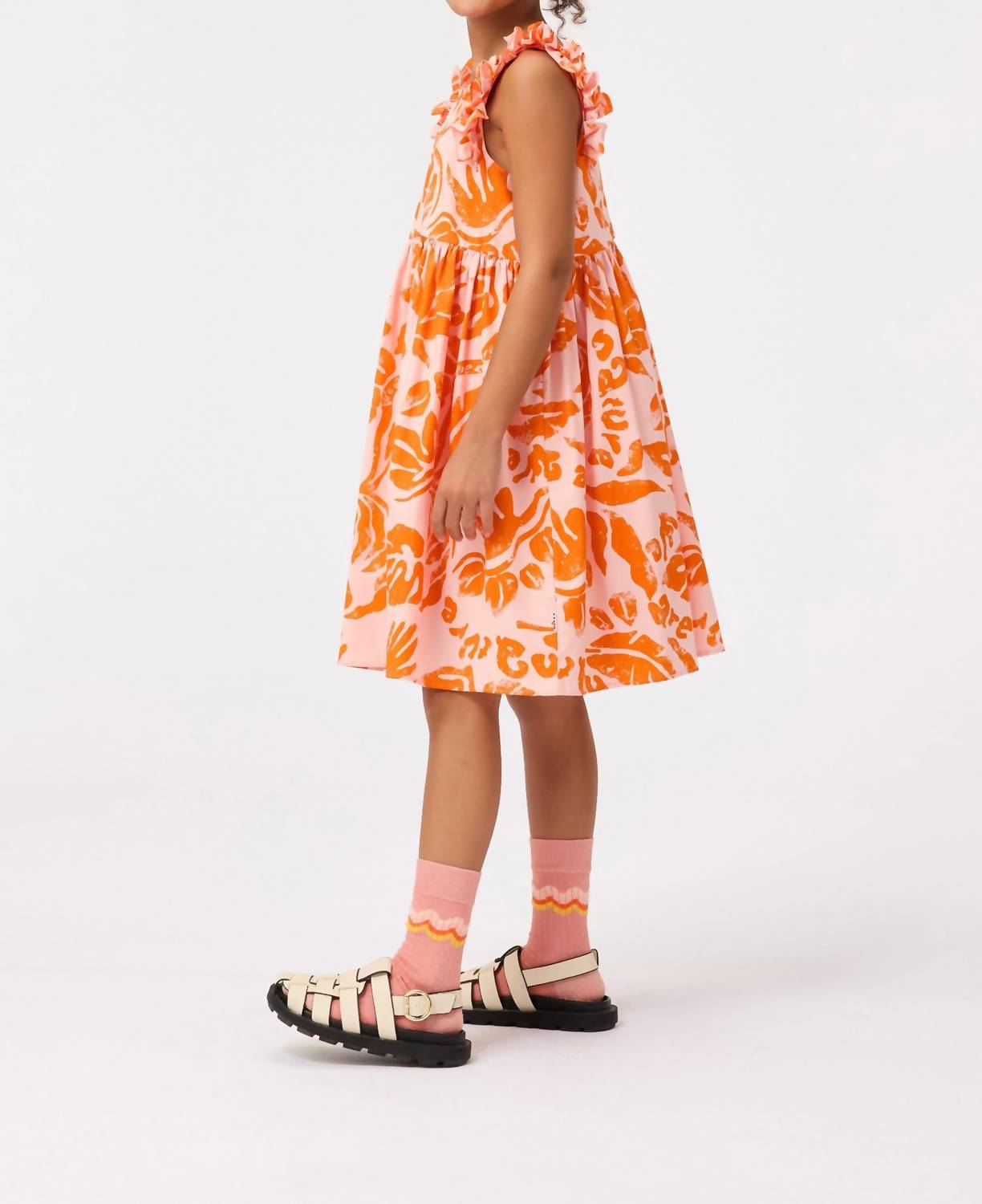Molo - Girl's Cicely Dress, Peachy Nature