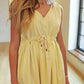 Soulofmu - Glow Drawstring V-neck Maxi Dress