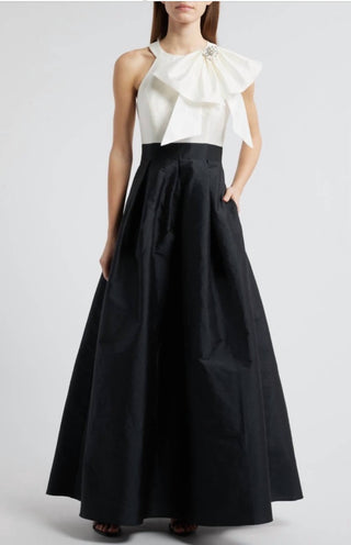 Eliza J - Bow Crystal Mikado Ballgown