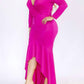 Karen T Design - Deep V Ruched Dress