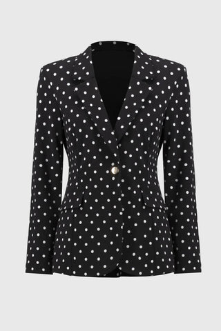Joseph Ribkoff - Silky Knit Dot Print Boxy Blazer