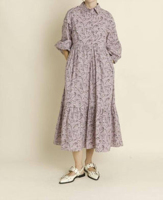 Aureum - Presley Pintuck Midi Shirt Dress