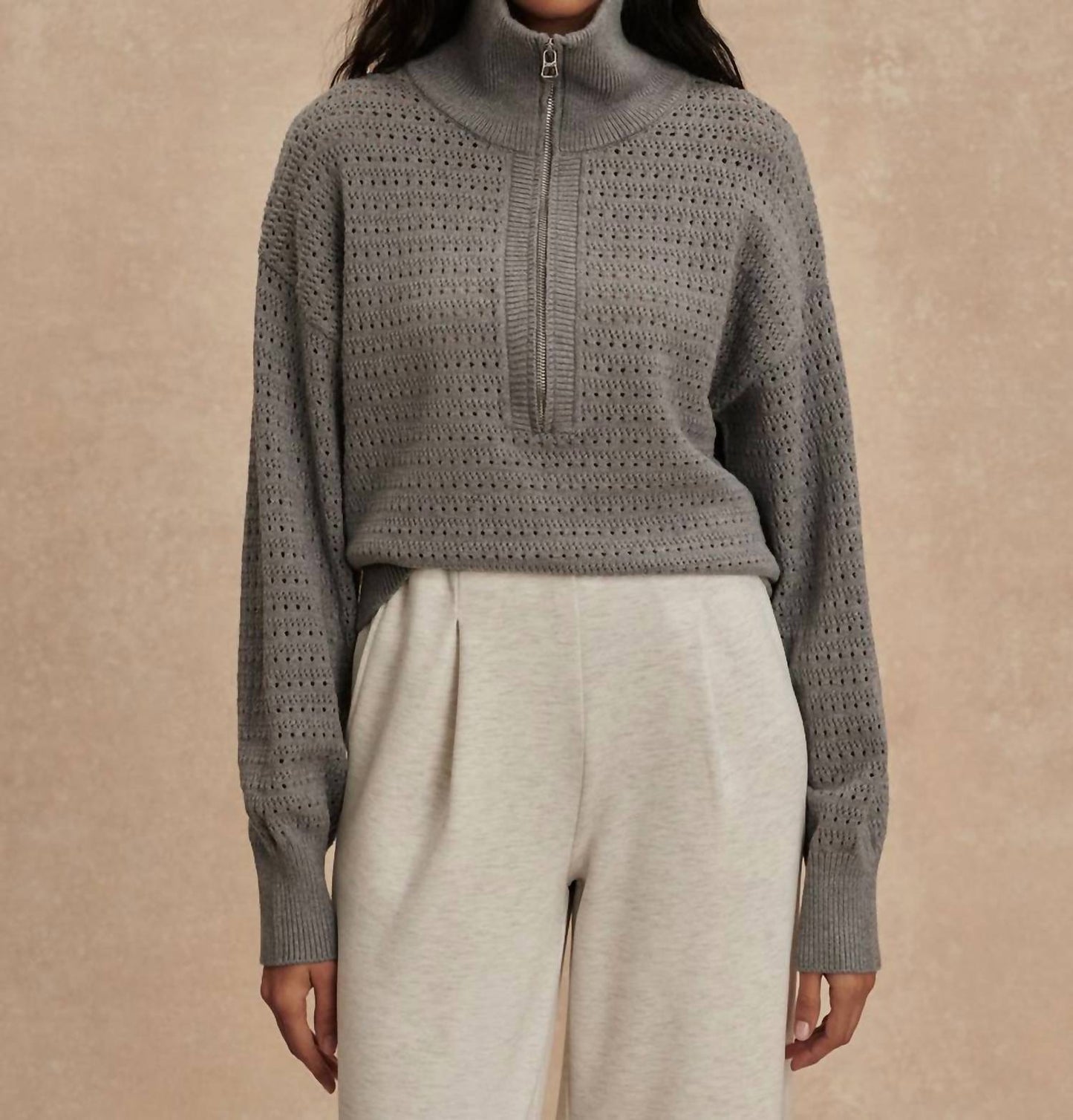 Varley - Darla Half Zip Knit Sweater