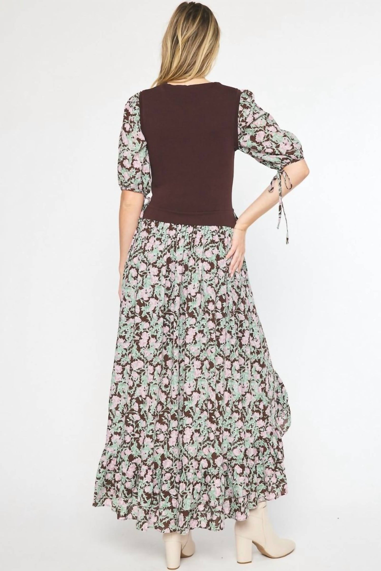 Entro - Floral Knitted Maxi Dress