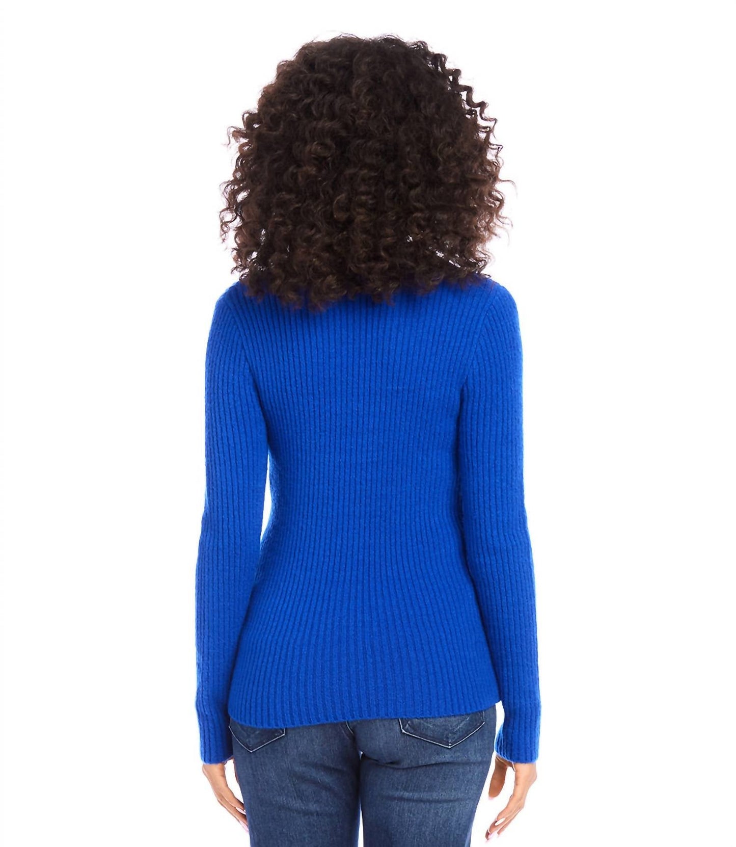 Karen Kane - Wide Ribbed Crewneck Sweater