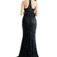 Aleta - Deep V-neck Side Cut-out Prom Dress
