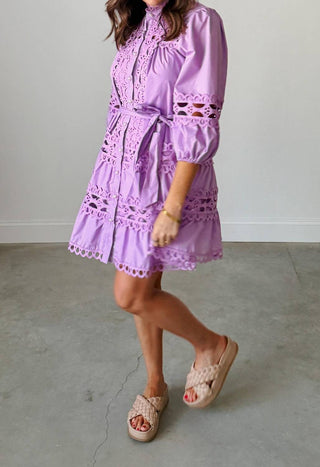 Entro - Pearl & Lace Mini Dress