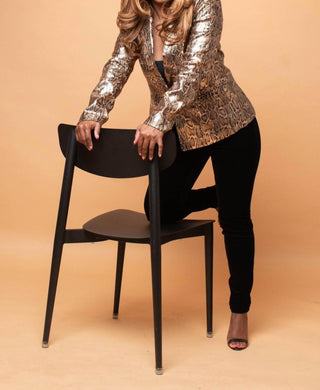 Dolce Cabo - Metallic Snake Skin Blazer