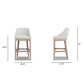 Newport 30.5" Coastal Curved Back Upholstered Barstool