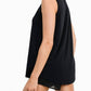 Mono B - Notched Sleeveless Flowy Tank Top