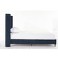 Peyton Upholstered Queen Bed with Blue Velvet