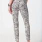 Joseph Ribkoff - Check Print Pull On Slim Cropped Ankle Pant