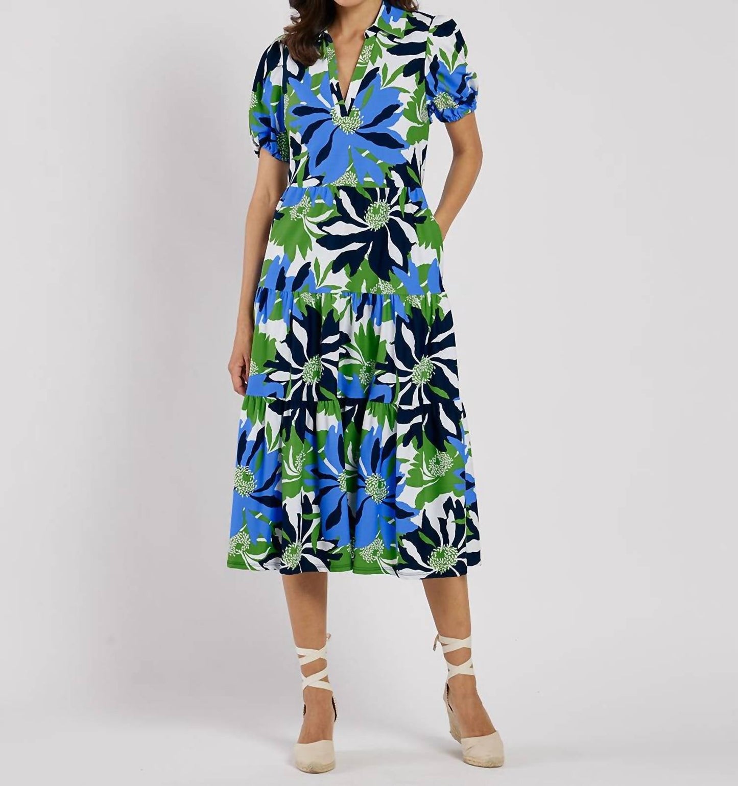 Jude Connally - Portia V-neck Midi Dress