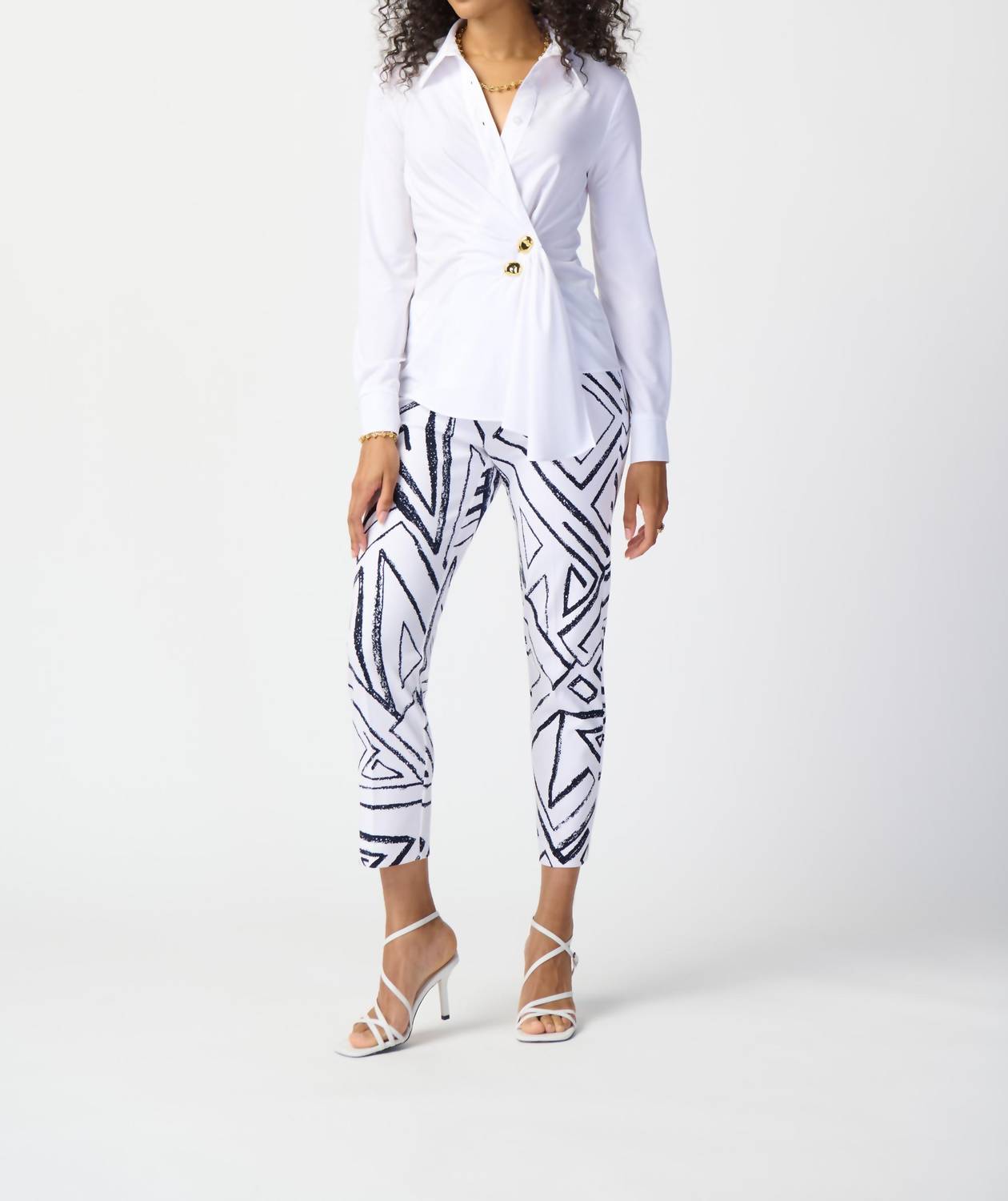 Joseph Ribkoff - V-neck Wrap Blouse