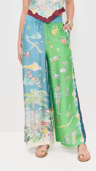 Alemais - Daria Wide Leg Silk Pants