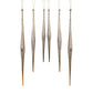 Gold and Silver Ombre Drop Ornament (Set of 6)