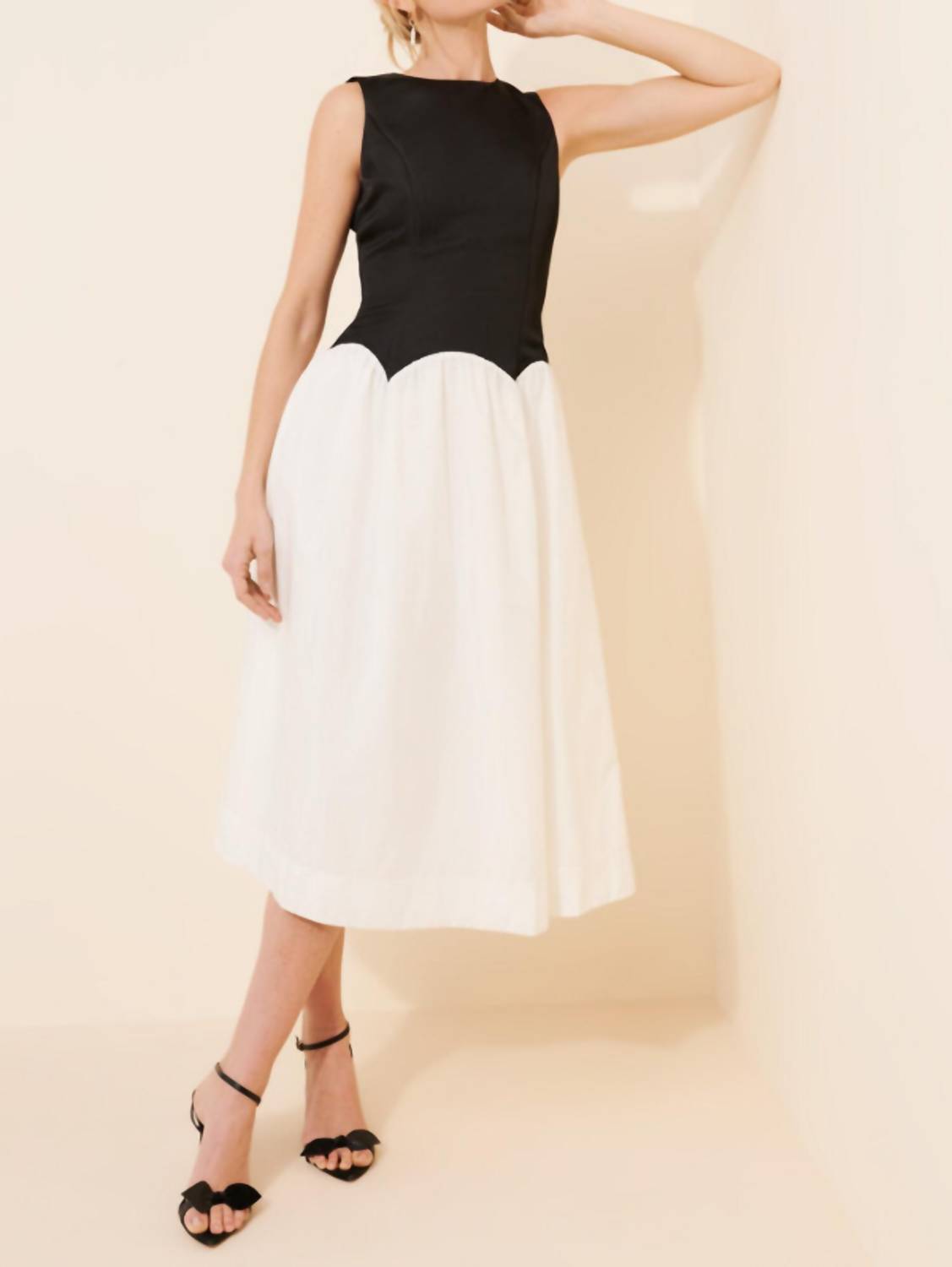 adelyn rae midi dress Cecelia Halter Ribbon Tie Satin Midi Dress