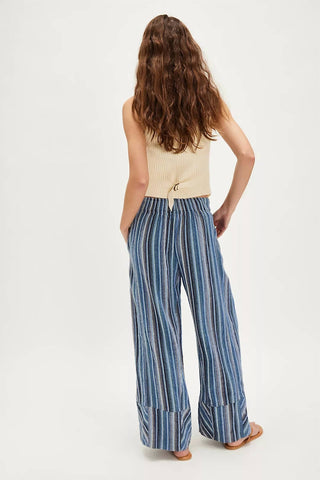 Free People - Days End Linen Stripe Pant