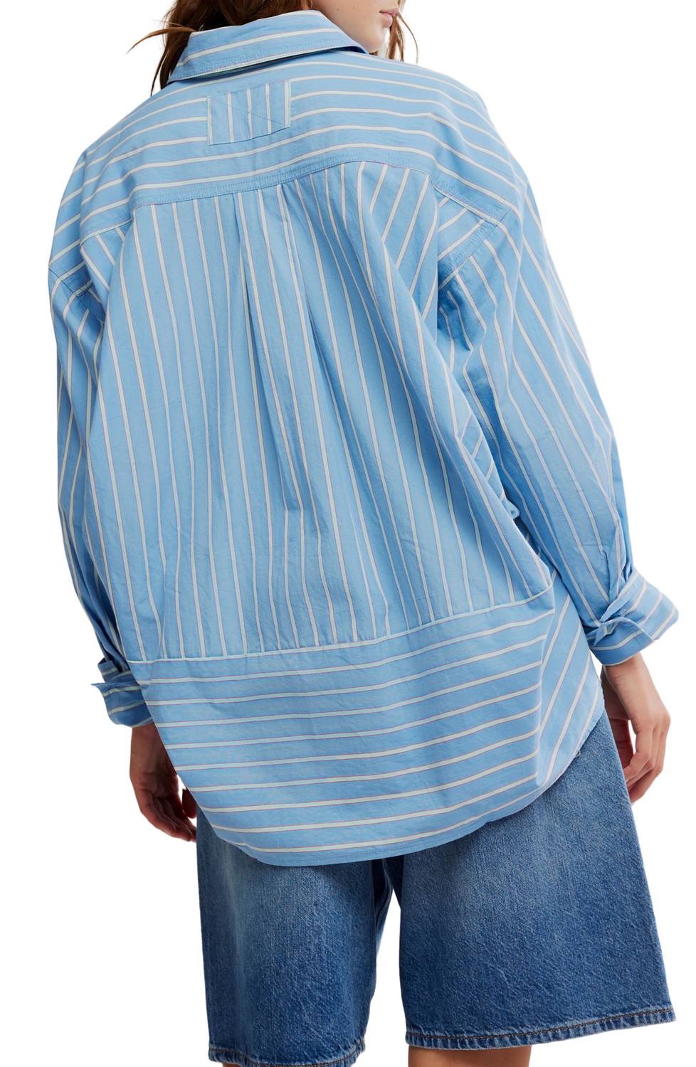 Free People - Varsity Vibes Stripe Oversize Button-up Shirt