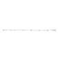 14K Yellow Gold Alternating Green Emerald and Diamond Bezel Station Chain Bracelet - Size 7.5 inch
