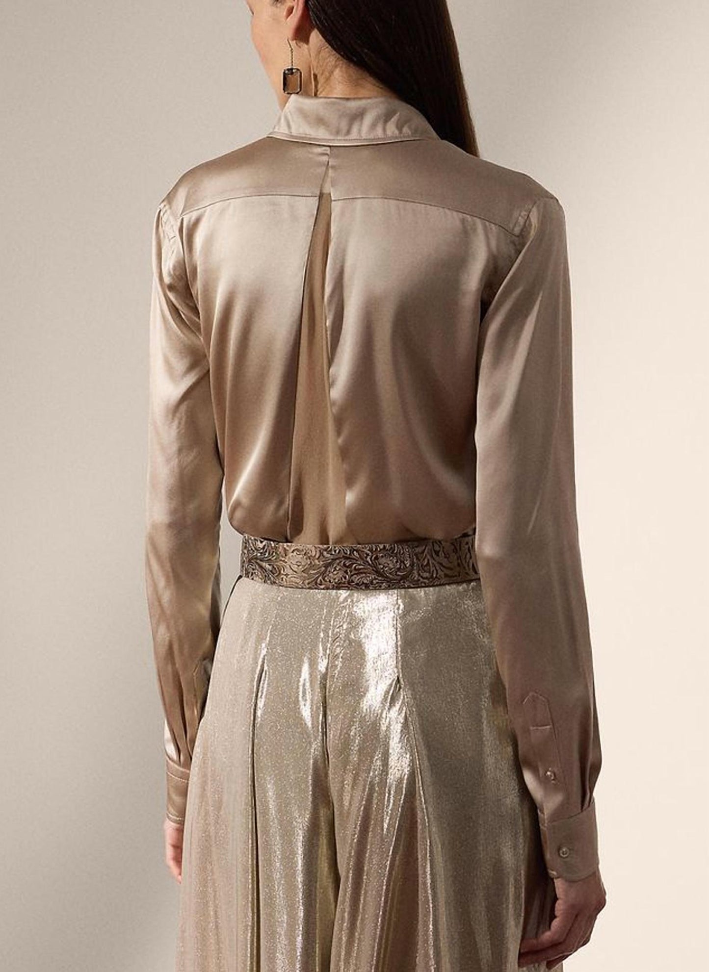 Ralph Lauren - Cameron Straight Fit Mulberry Silk Shirt