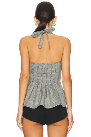 Free People - Anastasia Plaid Halter Top