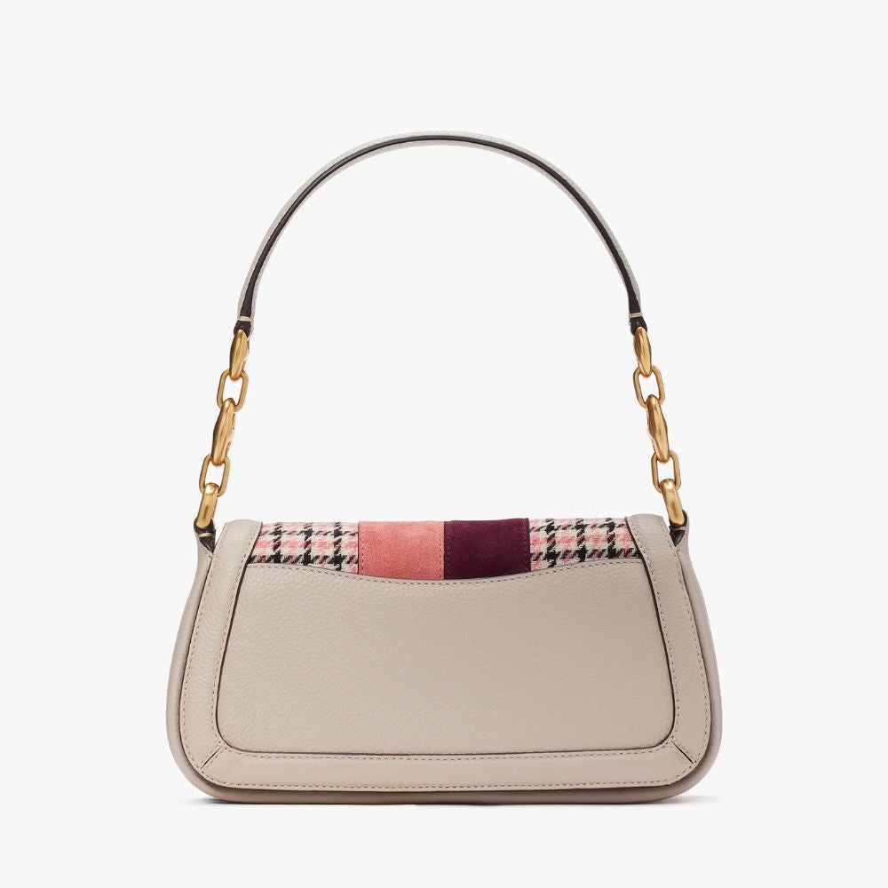 Kate Spade Gramercy Small Plaid Twill Racing Stripe Shoulder Bag