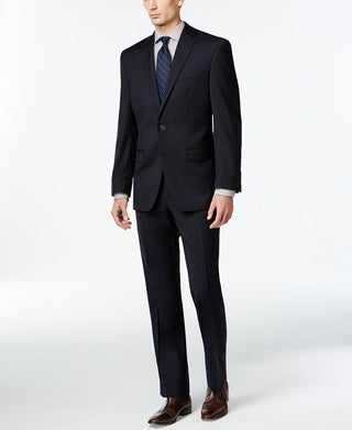 Calvin Klein Men's Solid Slim Fit Suit Blue Size 36