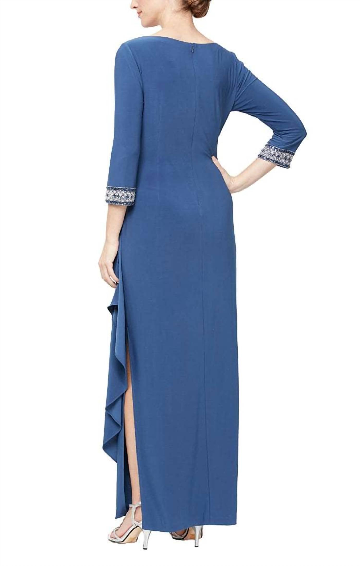Alex Evenings - Quarter Sleeved Long Dress