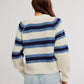 Free People - Frankie Cable Striped Pullover Sweater