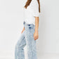 Judy Blue - High Waist Raw Hem Wide Leg Jeans