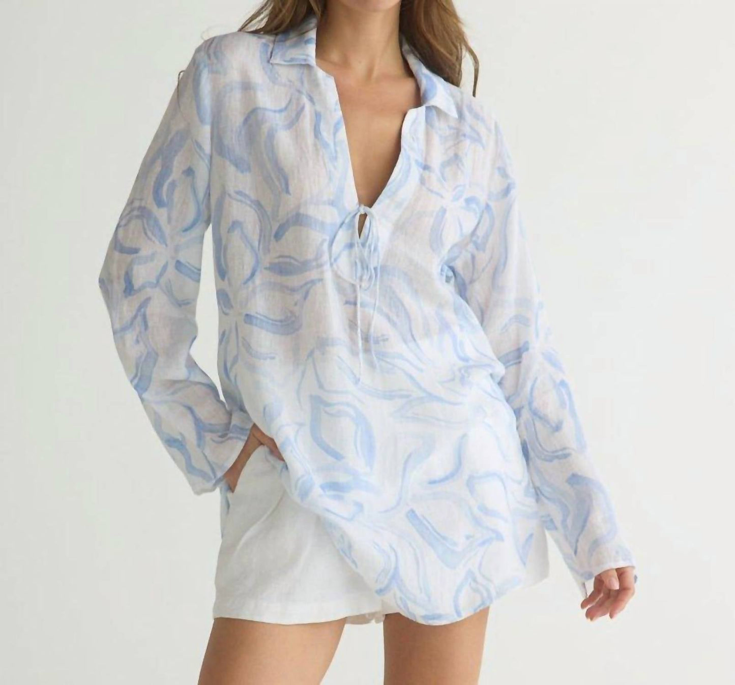 Bella Dahl - Tie Front Tunic Top