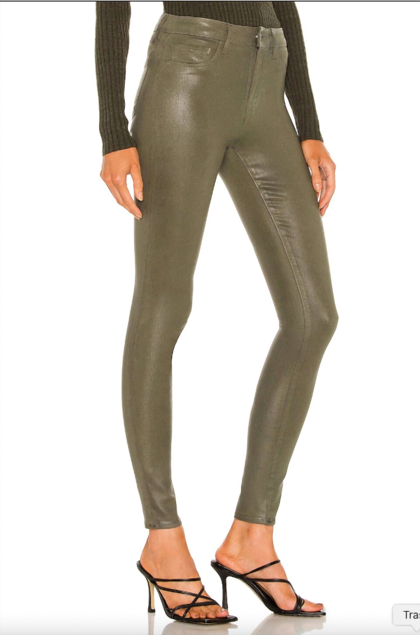 L'Agence - Margot Coated High Rise Skinny Jeans