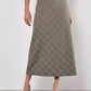Apricot - Heritage Check Bias Maxi Skirt