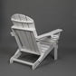 Folding Adirondack Chair with Dual Cup Holder - White